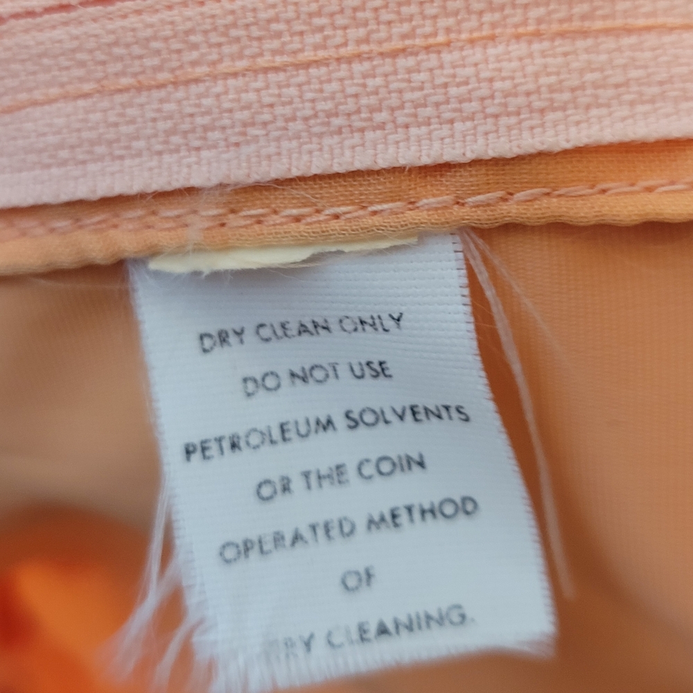 Vintage 1970s Full-length Prom Dress Peach Ruffles Long Flowy Chiffon Formal - Picture 9 of 16